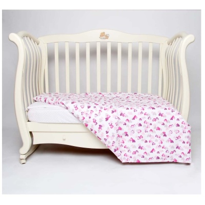 Комплект в кроватку 3 предмета Сердечки Подушкино